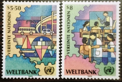 ONU VIENA 1989 &amp;ndash; WELTBANK, serie nestampilata, DF10 foto