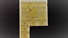 TICHET ZAHAR - CARTELA ZAHAR - ANUL 1955 - RATIE DE ALIMENTE PERIOADA COMUNISTA foto