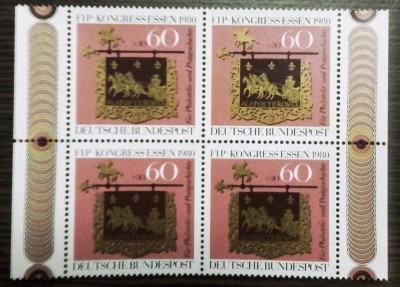 GERMANIA 1980 &amp;ndash; CONGRES FILATELIC ESSEN, bloc nestampilat, DS4 foto