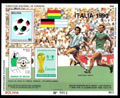 BOLIVIA 1988 FOTBAL CUPA MONDIALA COTA MICHEL 30 EURO foto