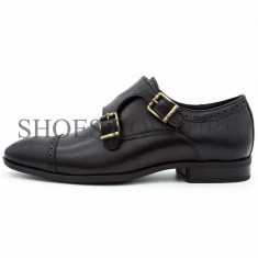 Pantofi eleganti barbati din piele naturala,Cod:382 Negru (Culoare: Negru, Marime Incaltaminte: 42) foto