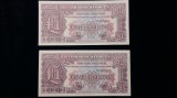 BANCNOTA MILITARA BRITANICA - ONE POUND - STARE FOATE BUNA - 2 BUCATI