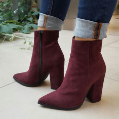 Botine Dama,Cod:cor.0022 bordo (Culoare: Bordo, Inaltime toc (cm): 10.5, Marime Incaltaminte: 39) foto