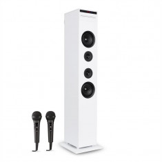 AUNA KARABOOM CD, dispozitiv pentru karaoke, bluetooth, mp3, port USB, microfon, telecomanda, culoare alba foto