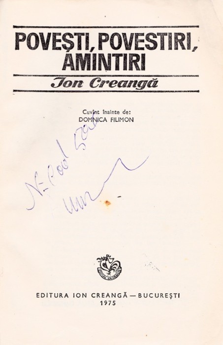 Povesti, povestiri, amintiri