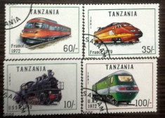 TANZANIA - LOCOMOTIVE, timbre stampilate, DF10 foto