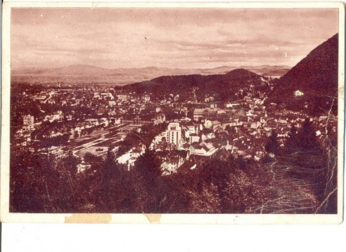 CP Z637 -BRASOV -VEDERE GENERALA -CIRCULATA 30.VI. 1946-FARMACIST REINHORN