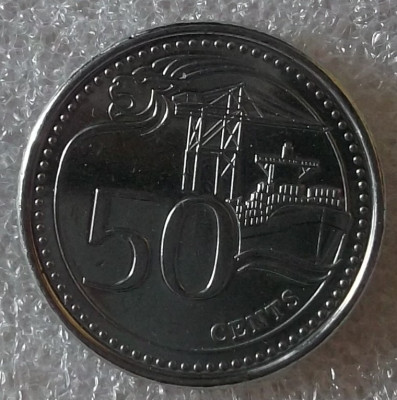G5. Singapore 50 cents centi 2014 ** foto