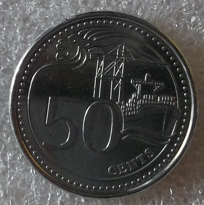 G5. Singapore 50 cents centi 2014 **