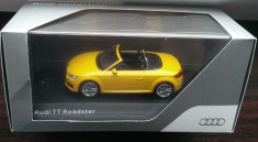 Macheta metal Audi TT Roadster Galben 2015 - Kyosho noua, scara 1:43 foto