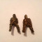 lot 2 figurina soldat / soldatel de metal, cavaleri, 3.5cm
