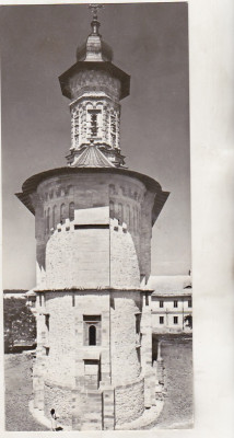 bnk cp Biserica manastirii Dragomirna - Vedere - uzata foto
