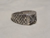 Argint INEL MASIV ornat SPLENDID central cu ZIRCONIU de efect VECHI vintage RAR