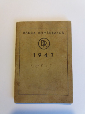 Calendar BANCA ROMANEASCA 1947 / C3DP foto