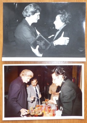 Mia Groza si Ambasadorul Cubei la ONU , Rodney Lopez , 2 foto si carte de vizita foto