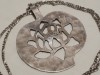 Argint MEDALION MASIV UNIC art deco 1920 FRANTA de efect OPULENT pe Lant argint
