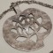 argint MEDALION MASIV UNIC art deco 1920 FRANTA de efect OPULENT pe Lant argint