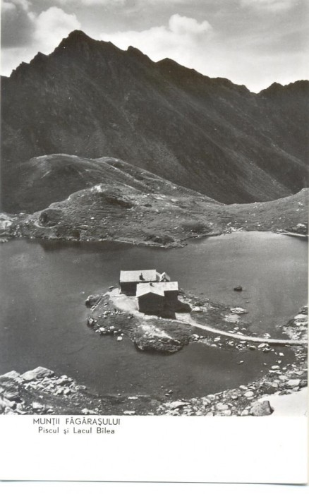 CP Z651 - MUNTII FAGARASULUI -PISCUL SI LACUL BALEA-RPR-DATATA 1954 -NECIRCULATA