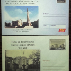 ROMANIA - ANIVERSARI. OBIECTIVE TURISTICE. 2 PLICURI NECIRCULATE (PC6)