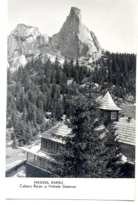 CP Z655 - MASIVUL RARAU -CABANA RARAU SI PIETRELE -RPR-DATATA 1964 -NECIRCULATA foto