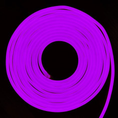 Furtun luminos Neon flexibil violet, profil 1x1.3 cm, IP66 foto