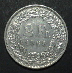Elvetia 2 francs 1969 aUNC foto