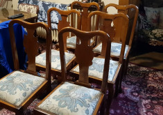 Sase scaune, RESTAURATE,lemn masiv, Lenghel, impecabile foto