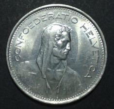 Elvetia 5 francs 1968 3 aUNC foto