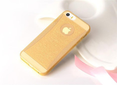 Husa Silicon, Shiny, iPhone 4/4S, Gold foto