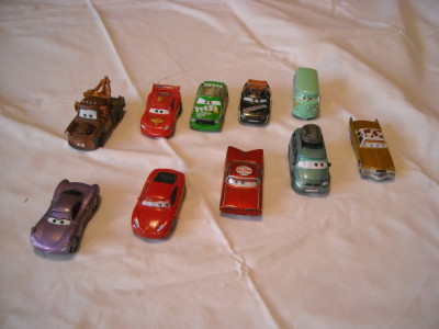 Disney Pixar Cars - Hasbro - 10 figurine masinute de metal - lot 2 foto