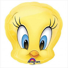 Balon mini folie Tweety 23cm, umflat + bat si rozeta, Amscan 22961 foto