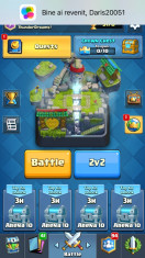 Vand cont de clash royale arena 10.Are ca legendare Princess., ice wizard,Gravweyard ,electro wizard, log ,bandit ?i megaknight foto