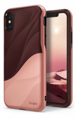 Husa Protectie Spate Ringke Wave Rose Blush pentru Apple iPhone X foto