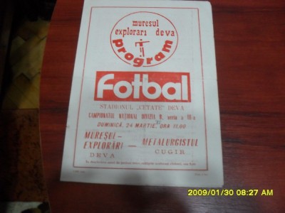 program Muresul E. Deva - Metal. Cugir foto