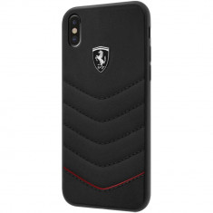 Husa Protectie Spate Ferrari FEHQUHCPXBK Piele Heritage Quilted Negru pentru APPLE iPhone X foto