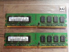 MEMORIE RAM ddr2 pc SAMSUNG 2x2Gb Kit 6400U 666 fuctionali foto