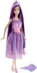 Papusa Barbie Endless Hair Kingdom Princess Doll Purple foto