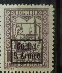 Romania ocupatia germana timbru ajutor supratipar mnh foto