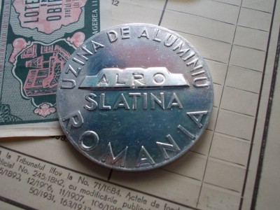 MEDALIE ROMANIA * UZINA DE ALUMINIU &amp;#039;&amp;#039;ALRO&amp;#039;&amp;#039; SLATINA foto