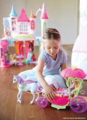 Papusa Barbie Dreamtopia set de joaca cu trasura foto