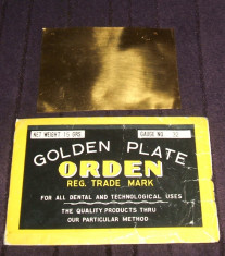 Aur dentar 15gr. - ORDEN Golden plate, made in Japan foto