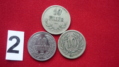 10 HELLER 1915, 10 FILLER 1915 , 1894. foto