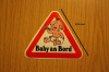 Sticker Auto Baby On Board, Avertizare Copil La Bord, 135mm