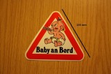 Sticker Auto Baby On Board, Avertizare Copil La Bord, 135mm
