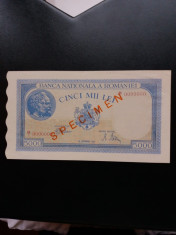 bancnote romanesti specimen 5000lei 1943 foto