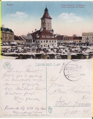 Brasov -Piata- animata- rara foto