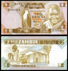 Zambia 1986 - 2 kwacha UNC foto