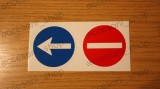 Sticker Auto Reflectorizant Depasire Interzis 53mm, Set 2 Bucati
