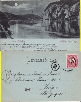 Orsova - Dunarea la Cazane- clasica 1899 foto