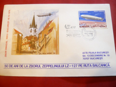 2 Plicuri speciale - 50 Ani Zbor Zepelin LZ 127 pe ruta Balcanica 1979 foto